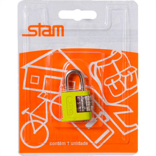 Stam Cadeado C/Segredo 25Mm Cartela Amar Stam Cadeado C/Segredo 25Mm Cartela Amar