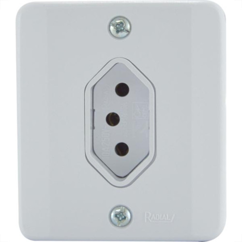 Radial Sistema X C/Pl 1 Tomada 20A 114 - Kit C/10 Pc