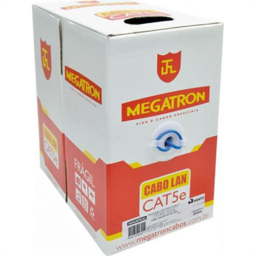 Megatron Fio Cabo Rede Megatr 305Mt Cat5E Az Megatron Fio Cabo Rede Megatr 305Mt Cat5E Az
