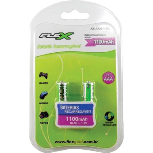 Flex Pilha Recarreg,Aaa C/2 Flex Pilha Recarreg,Aaa C/2