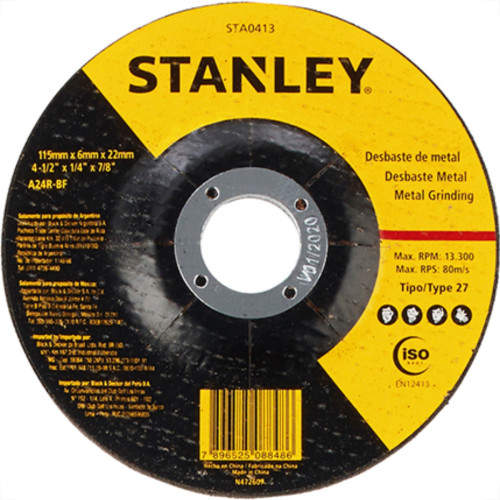 Black & Decker Acessorios Disco Stanley Desbaste 4.1/2 X 7/8