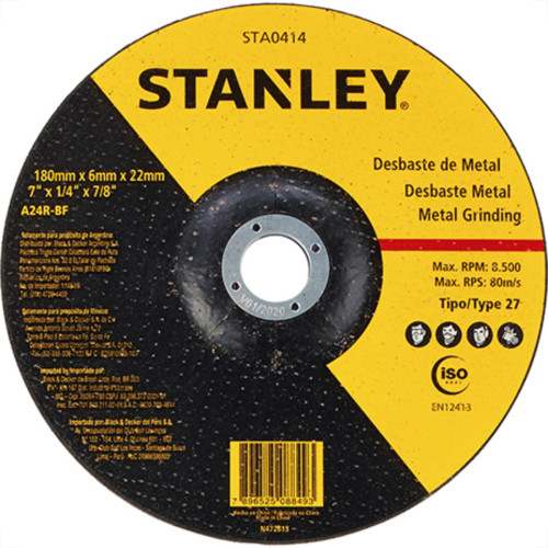 Black & Decker Acessorios Disco Stanley Desbaste 7'' X 7/8
