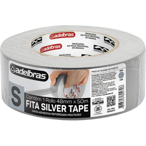 Adelbras Fita Adesiva Silvert.Adel.48X50M Prata Adelbras Fita Adesiva Silvert.Adel.48X50M Prata