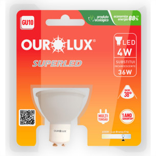 Ourolux Lamp Led Gu10 04W 2700K