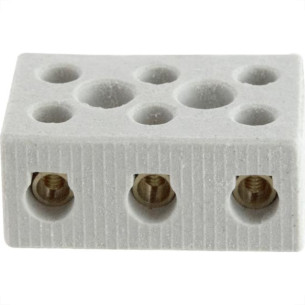 Foxlux Conector Porce. Tripolar 16 - Kit C/12 Pc