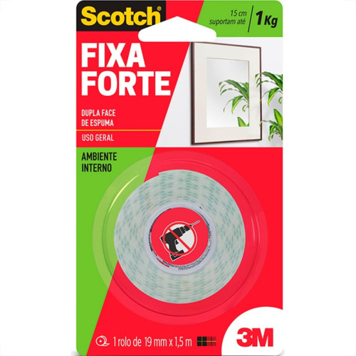 3M Fita Dupla Face Esp. Fix,In 19X1,5M 3M Fita Dupla Face Esp. Fix,In 19X1,5M