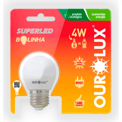 Ourolux Lamp Led Bolinha 4W 2,7K Ourolux Lamp Led Bolinha 4W 2,7K