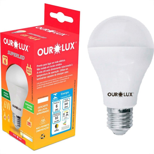 Ourolux Lamp Led Bulbo 06W 3.000K Ourolux Lamp Led Bulbo 06W 3.000K