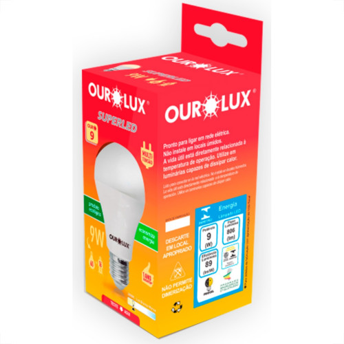 Ourolux Lamp Led Bulbo 09W 3.000K Ourolux Lamp Led Bulbo 09W 3.000K