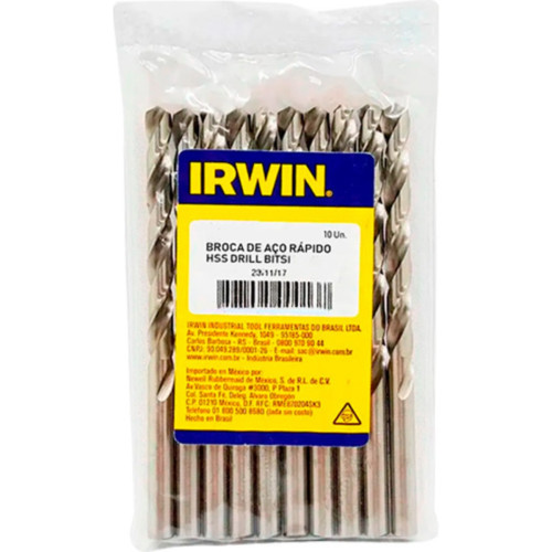 Irwin Broca Aco Rapido O 17/64 - Kit C/10 Pc