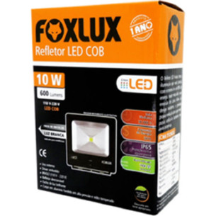 Foxlux Refletor Led 10W 6500K Preto