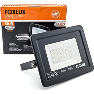 Foxlux Refletor Led  50W 6500K Preto