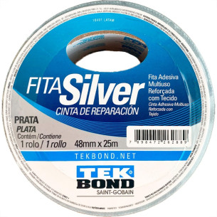 Tek Fita Adesiva Silver 48Mmx25M-Prata