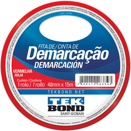 Tek Fita Demarcao Solo 48Mmx15M-Verm