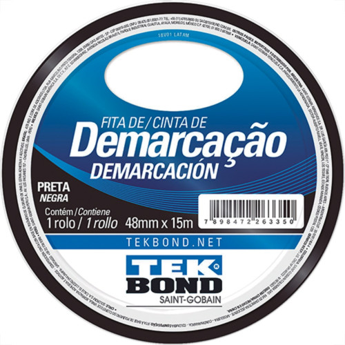 Tek Fita Demarcao Solo 48Mmx15M-Preta