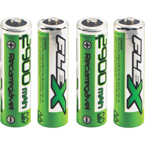 Flex Pilha Recarreg.Aa C/4