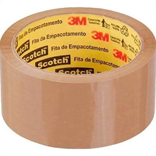 3M Fita Adesiva P/Embalagem Marrom 48 X 50 - Kit C/4 Rl 3M Fita Adesiva P/Embalagem Marrom 48 X 50 - Kit C/4 Rl