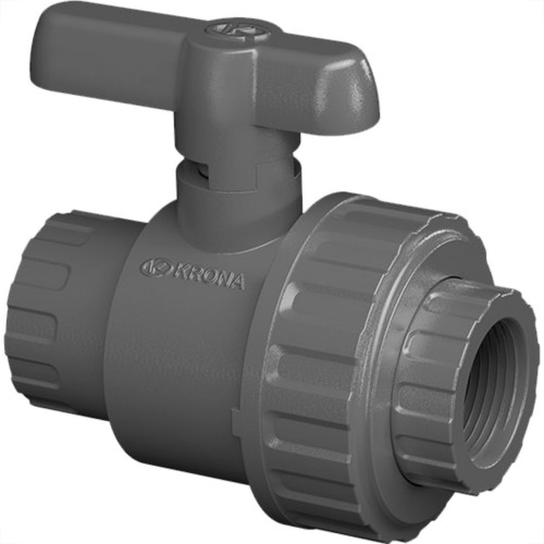 Registro Esfera Pvc Com Uniao Rosca Interna Krona 1,1/4'' Registro Esfera Pvc Com Uniao Rosca Interna Krona 1,1/4''