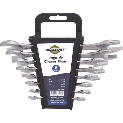 Chave Fixa Jogo Brasfort 6 A 22Mm Com 8 Pecas - 6039