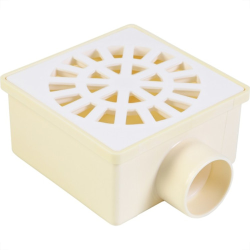 Ralo Sifonado Krona Quadrado Branco 10X10Cm Ralo Sifonado Krona Quadrado Branco 10X10Cm