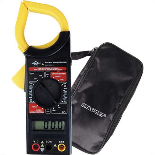 Amperimetro Alicate Digital Brasfort Com Estojo - 8559 Amperimetro Alicate Digital Brasfort Com Estojo - 8559