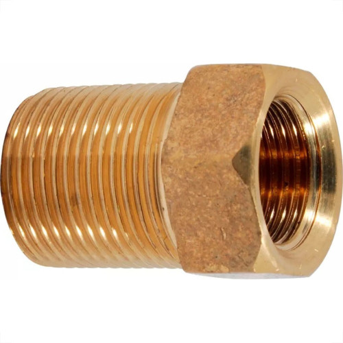 Bucha De Reducao Latao Amarelo Metais Rei 3/4''X1/2'' Longa Bucha De Reducao Latao Amarelo Metais Rei 3/4''X1/2'' Longa