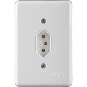 Conjunto Ilumi Stylus Branco Com Placa 1 Tomada 2P+T. 20A. - 20141