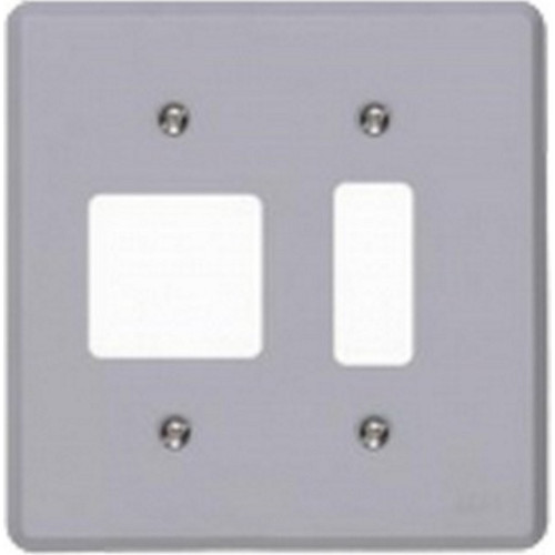 Placa Conjunto Ilumi Cinza 4X4 - 1 Interruptor Vertical + 2 Interruptores Horizontais - Kit C/10 Pecas Placa Conjunto Ilumi Cinza 4X4 - 1 Interruptor Vertical + 2 Interruptores Horizontais - Kit C/10 Pecas