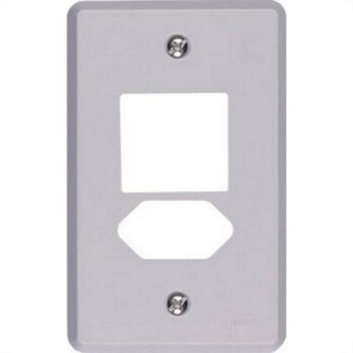 Placa Conjunto Ilumi Cinza 4X2 - 2 Interruptores + I Tomada - 13430 - Kit C/10 Pecas Placa Conjunto Ilumi Cinza 4X2 - 2 Interruptores + I Tomada - 13430 - Kit C/10 Pecas