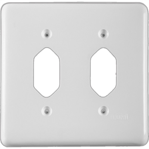 Placa Conjunto Ilumi Stylus Branco 4X4 - 1 Tomada + 1 Tomada 248E1 Placa Conjunto Ilumi Stylus Branco 4X4 - 1 Tomada + 1 Tomada 248E1
