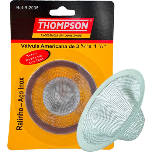 Ralinho Aco Inox Thompson Valvula Americana 3.1/2'' - Kit C/12 Pecas Ralinho Aco Inox Thompson Valvula Americana 3.1/2'' - Kit C/12 Pecas