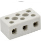 Conector Porcelana Brasfort 3 Polos - 06Mm Fixar - 8608 - Kit C/10 Pecas