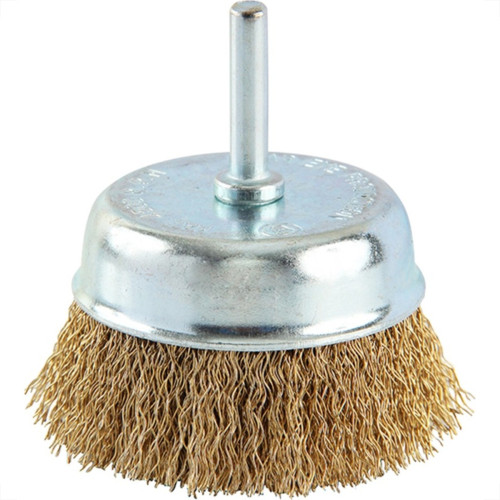 Escova De Aco Copo Brasfort Aco Latonado Haste 50Mm - 7255
