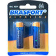 Pilha Brasfort Alcalina Aa Pequena Cartela Com 02 Pecas 6301 - Kit C/12 Cartelas Pilha Brasfort Alcalina Aa Pequena Cartela Com 02 Pecas 6301 - Kit C/12 Cartelas