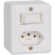 Sistema Box Ilumi 1 Simples + Tomada 10A. Branco - 63200 Sistema Box Ilumi 1 Simples + Tomada 10A. Branco - 63200