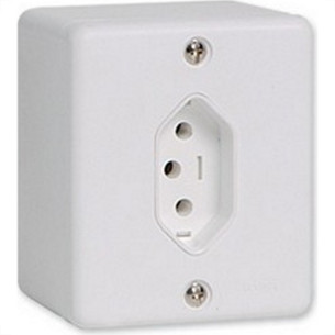 Sistema Box Ilumi 1 Tomada 2 Polos+Terra 20A. Branco - 63141