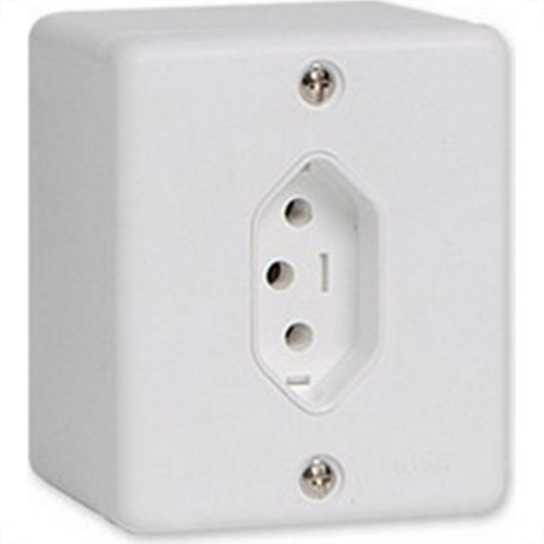Sistema Box Ilumi 1 Tomada 2 Polos+Terra 10A. Branco - 63140 Sistema Box Ilumi 1 Tomada 2 Polos+Terra 10A. Branco - 63140