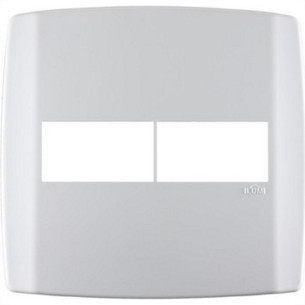 Placa Conjunto Modular Slim 4X4 - 1 Modulo + 1Modulo Separados Horizontais Branca 8306