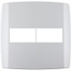 Placa Conjunto Modular Slim 4X4 - 1 Modulo + 1Modulo Separados Horizontais Branca 8306 Placa Conjunto Modular Slim 4X4 - 1 Modulo + 1Modulo Separados Horizontais Branca 8306
