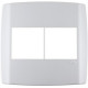 Placa Conjunto Modular Slim 4X4 - 2 Modulos + 2 Modulos Juntos Branca 8308