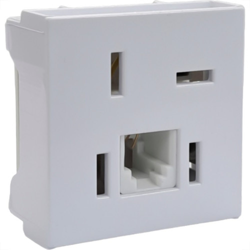 Modulo Ilumi Slim Tomada Telebras + Rj11 Branco - 8165 Modulo Ilumi Slim Tomada Telebras + Rj11 Branco - 8165