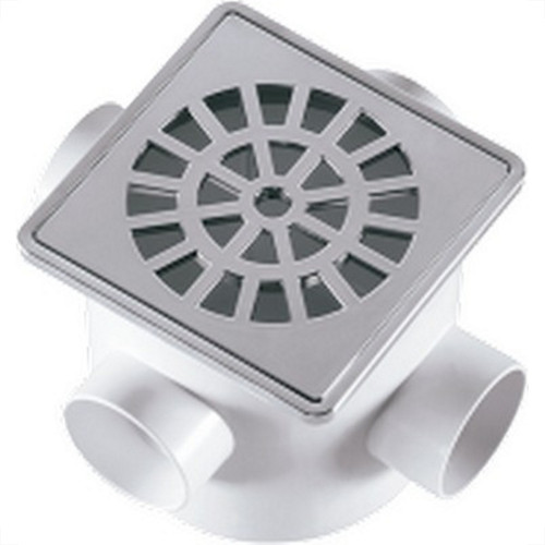 Caixa Sifonada Herc 100X100X50 Quadrada Cromada 5259