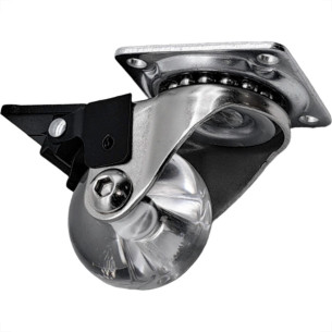 Rodizio Silicone Soprano Base Giratoria Com Trava 35Mm