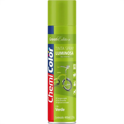 Spray Chemicolor Luminoso Verde 400Ml/235G. Spray Chemicolor Luminoso Verde 400Ml/235G.