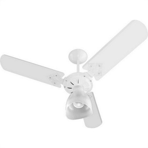 Ventilador Teto Venti-Delta 3 Pas Branco Com Globo 127V.