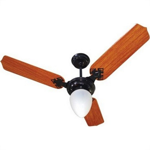 Ventilador Teto Venti-Delta 3 Pas Preto Com Mogno Com Globo 127V. Ventilador Teto Venti-Delta 3 Pas Preto Com Mogno Com Globo 127V.