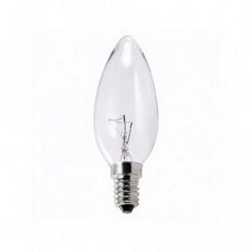 Lampada Vela Lisa Brasfort E-14 Clara 40Wx220V. - Kit C/5 Pecas