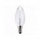 Lampada Vela Lisa Brasfort E-14 Clara 40Wx220V. - Kit C/5 Pecas