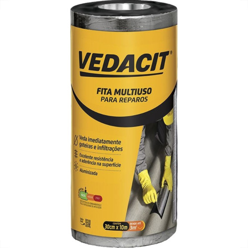 Fita Multiuso Otto Vedacit Autoadesiva 30Cm X 10M Fita Multiuso Otto Vedacit Autoadesiva 30Cm X 10M