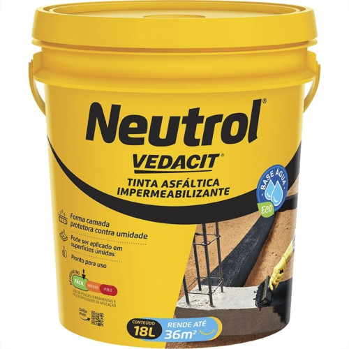 Otto Vedacit Neutrol Base Agua 18,0 Litros Otto Vedacit Neutrol Base Agua 18,0 Litros